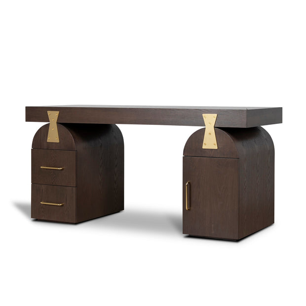 COT12135-NI 1.55m New Elm Home Office Desk - Walnut