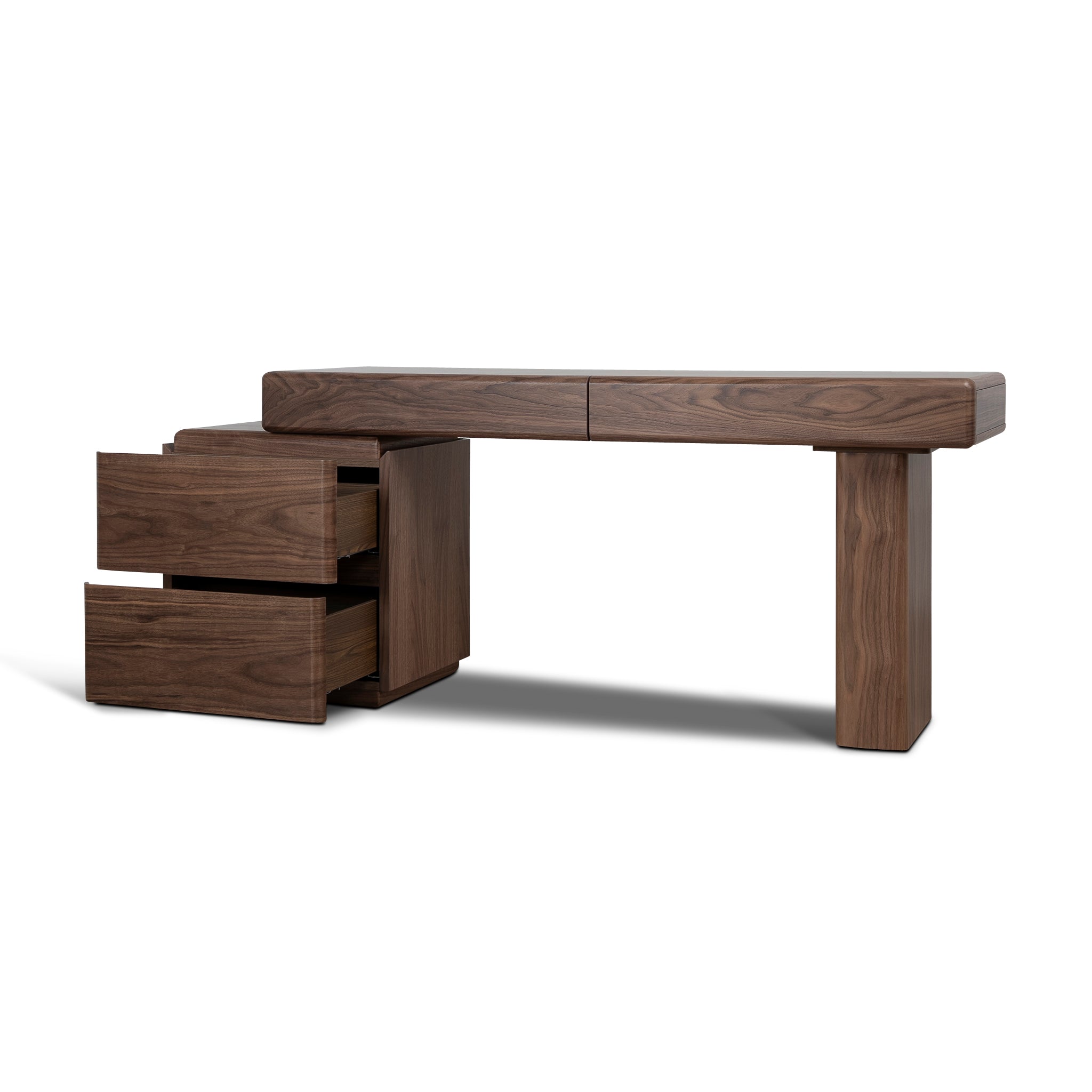 COT12391-CN 1.6m Office Desk - Walnut Veneer