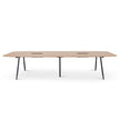 COT8124-SN 3.6m Natural Boardroom Meeting Table - Full Black Legs