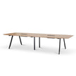 COT8124-SN 3.6m Natural Boardroom Meeting Table - Full Black Legs