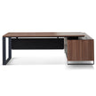 COT8349-SN 2.3m Left Return Office Desk - Walnut