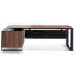 COT8350-SN 2.3m Right Return Office Desk - Walnut