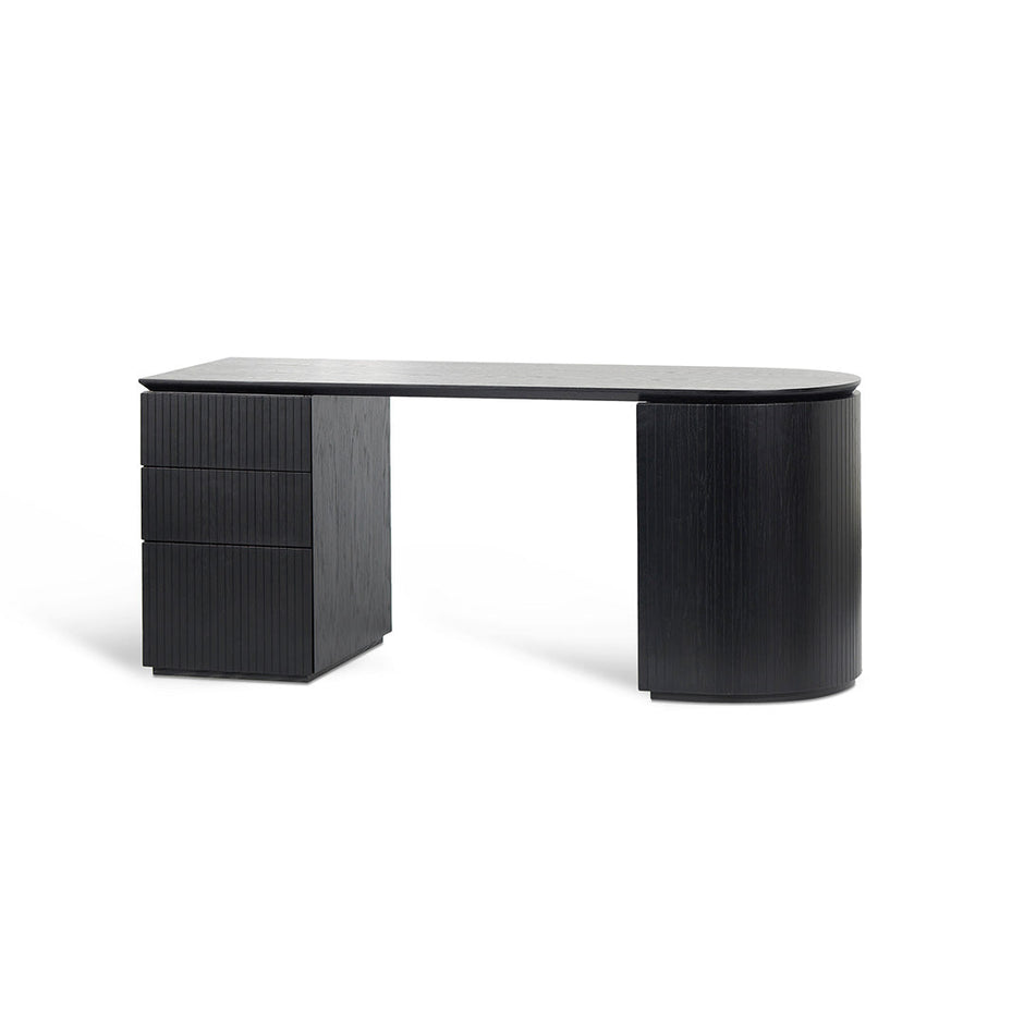 COT8482-CN 1.77m Left Drawer Office Desk - Black Oak