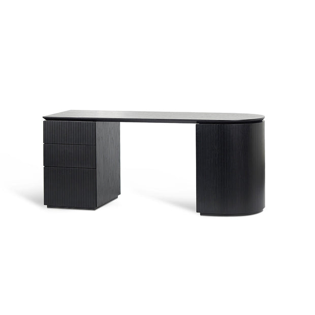 COT8482-CN 1.77m Left Drawer Office Desk - Black Oak