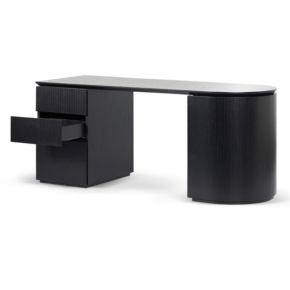 COT8482-CN 1.77m Left Drawer Office Desk - Black Oak