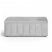 Artiss Storage Ottoman Blanket Box Velvet Grey 103cm
