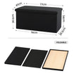 Artiss Storage Ottoman Bench Folding Blanket Box Toy Organiser Foot Stool Black