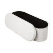 Artiss Storage Ottoman Foot Stool Rest Boucle Fabric Foldable White