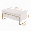 Artiss Storage Ottoman Boucle Padded Seat Footrest Hidden Storage Cream White