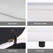 Artiss Storage Ottoman Blanket Box 87cm Boucle Fabric Oval