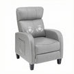 Artiss Massage Recliner Chair Small Recliner Sofa for Adults Fabric Grey