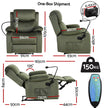 Artiss Recliner Chair Heated Massage Chair with Phone Holder Velvet