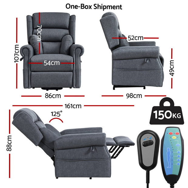 Artiss Electric Recliner Chair Power Lift Massage Heated Recliner Sofa