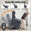 Artiss Electric Recliner Chair Power Lift Massage Heated Recliner Sofa