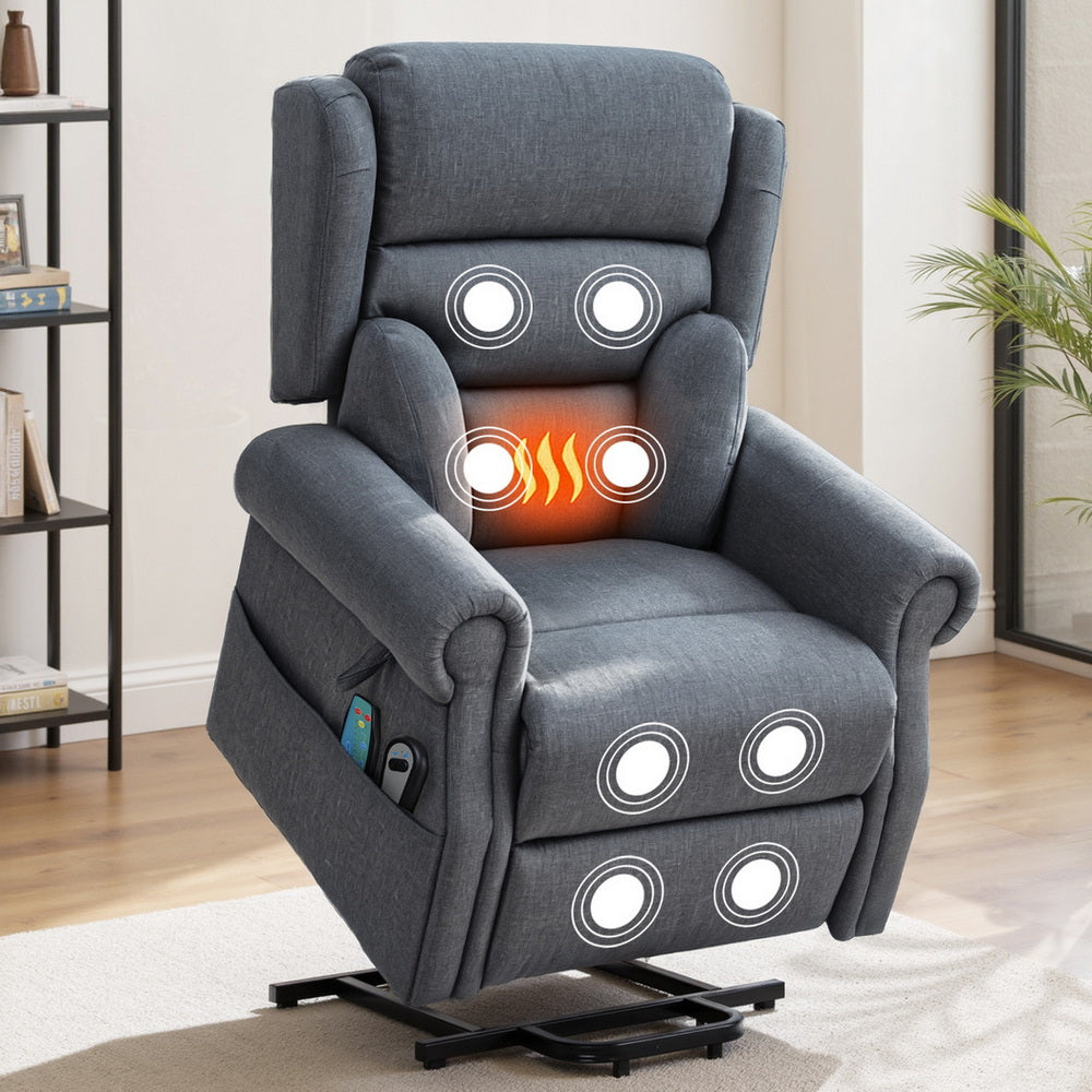 Artiss Electric Recliner Chair Power Lift Massage Heated Recliner Sofa