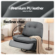 Artiss Manual Swivel Rocker Recliner with USB Ports Rocking Chair Nursery Sofa Lounge