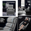 Artiss Recliner Armchair Grey Fabric Bolivia