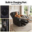 Artiss Power Lift Recliner Chair with Massage and Heat for Elderly, Electric Sofa Reclining Chair with USB and Phone Holder, PU Leather Comfy Armchair for Living Room, 2 Cup Holder & 4 Pockets, Black