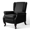 Artiss Recliner Armchair Black Faux Leather Domini