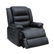 Artiss Manual Recliner Chair Leather Reclining Sofa with 16color Led Black