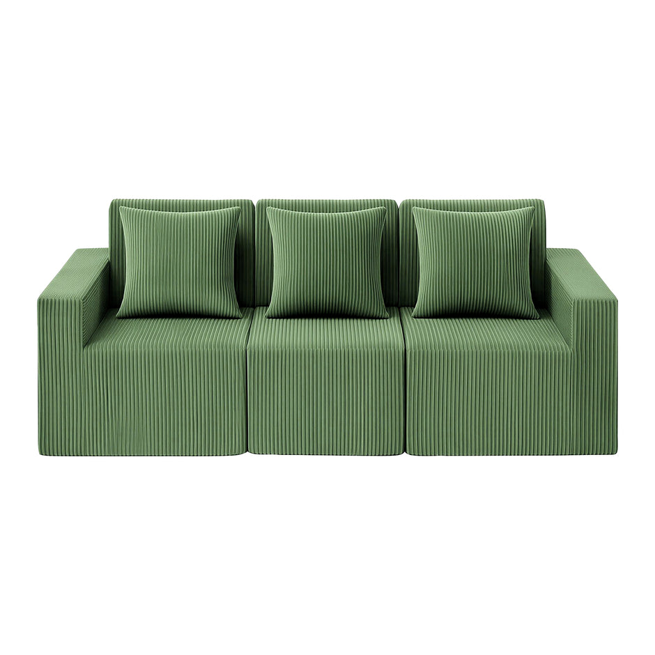 Artiss Modular 3-Seater Sofa Bed Convertible Sectional Floor Couch with Deep Seat