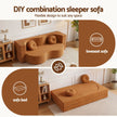 Artiss Folding Sofa Bed Floor Couch 2-in-1 Convertible Futon Loveseat Orange