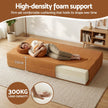 Artiss Folding Sofa Bed Floor Couch 2-in-1 Convertible Futon Loveseat Orange