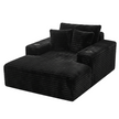 Artiss Sofa Bed Lounge Chair Sleeper Couch Chaise Single Seater Faux Fur Black