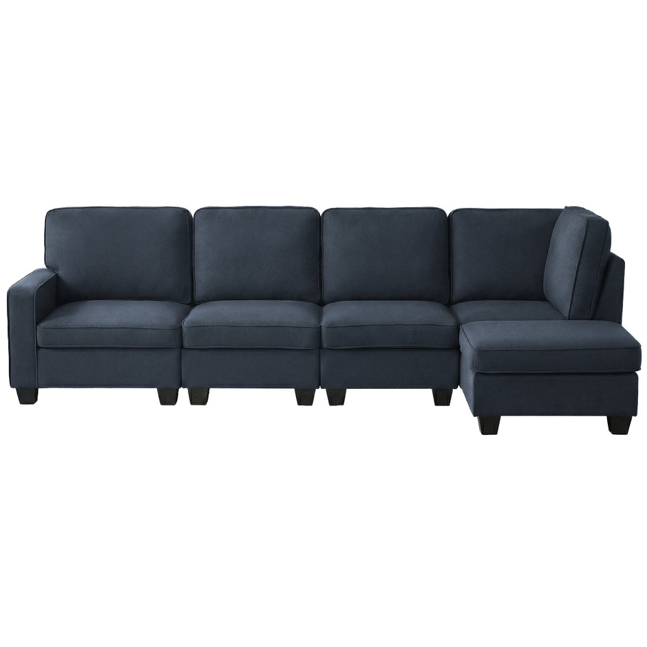 Artiss Modular Sofa Chaise Set 5-seater Dark Grey