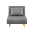 Artiss Sofa Bed Convertible Couch Recliner Lounge Chair Linen Grey
