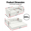 Artiss Convertible Folding Sofa Bed Beign