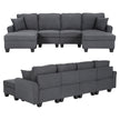 Artiss Modular Sectional U Shaped Storage Sofa Couches for Living Room Grey