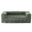 Artiss Comfort Boneless Sofa for Living Room Green Luxury Chenille