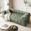Artiss Comfort Boneless Sofa for Living Room Green Luxury Chenille