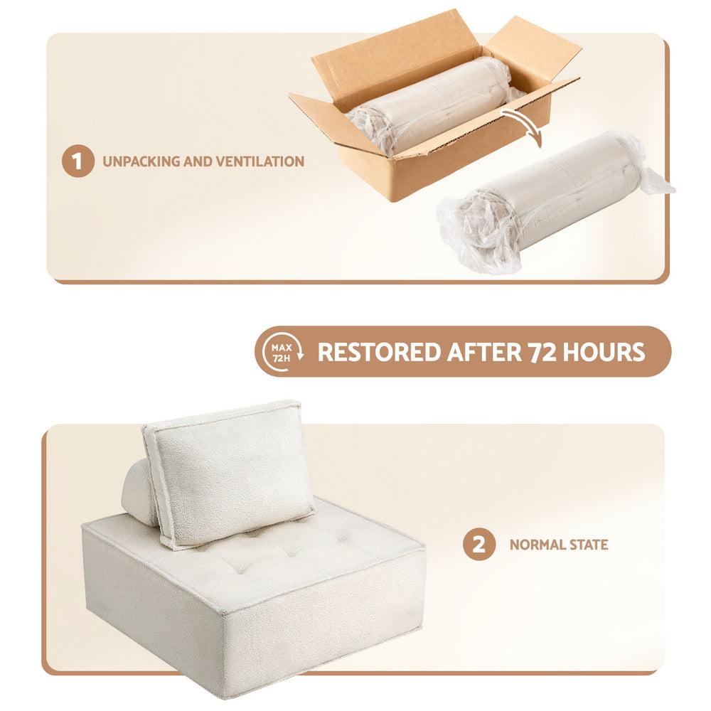 Artiss 2 Floor Sofa Lounge Chair with Pillow