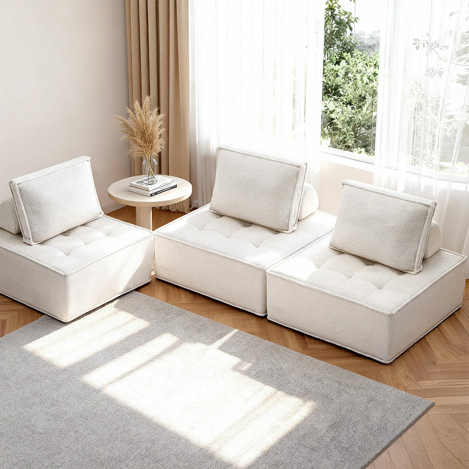 Artiss 3 Floor Sofa Lounge Chair with Pillow