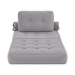 Artiss 1 Seater Corduroy Convertible Sofa Bed Pull Out Boneless Couch Grey
