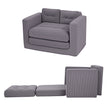 Artiss 2 Seater Corduroy Convertible Sofa Bed Pull Out Boneless Couch Grey