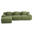Artiss 300cm Modular Sofa Bed Comfort L-Shaped Sectional Boneless Couch Green