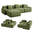 Artiss 300cm Modular Sofa Bed Comfort L-Shaped Sectional Boneless Couch Green
