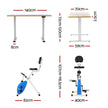 Artiss Under Desk Folding X-Bike with 140cm Automatic Standing Desk Magnetic Resistance Oak