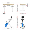 Artiss Under Desk Folding X-Bike with 120cm Automatic Standing Desk Magnetic Resistance Oak