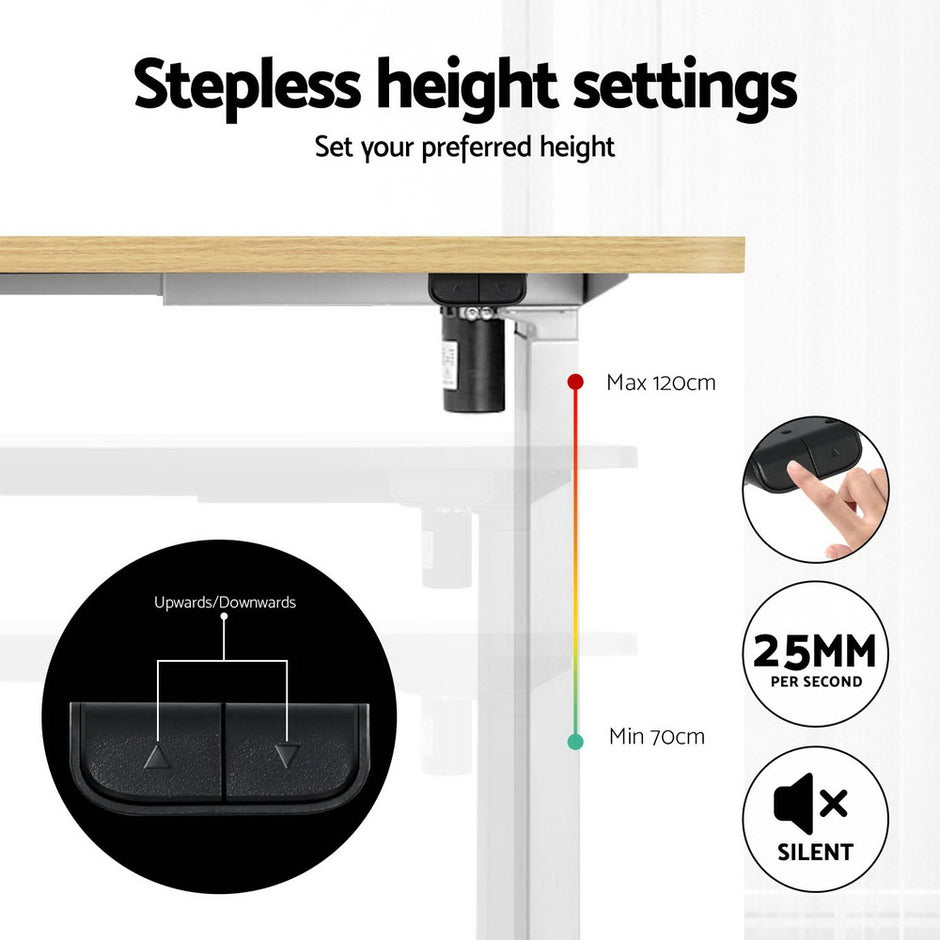 Artiss Electric Treadmill with 120cm Automatic Standing Desk Walking Pad 400mm