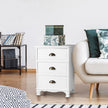 Artiss Bedside Table 3 Drawers Vintage - THYME White