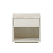 CST10179-DW 50cm Travertine Bedside Table - Ivory Oat