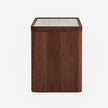 CST10241-IG Glass Top Bedside Table - Walnut
