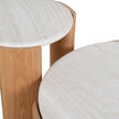 CST10317-NY Nested Travertine Coffee Table - Natural