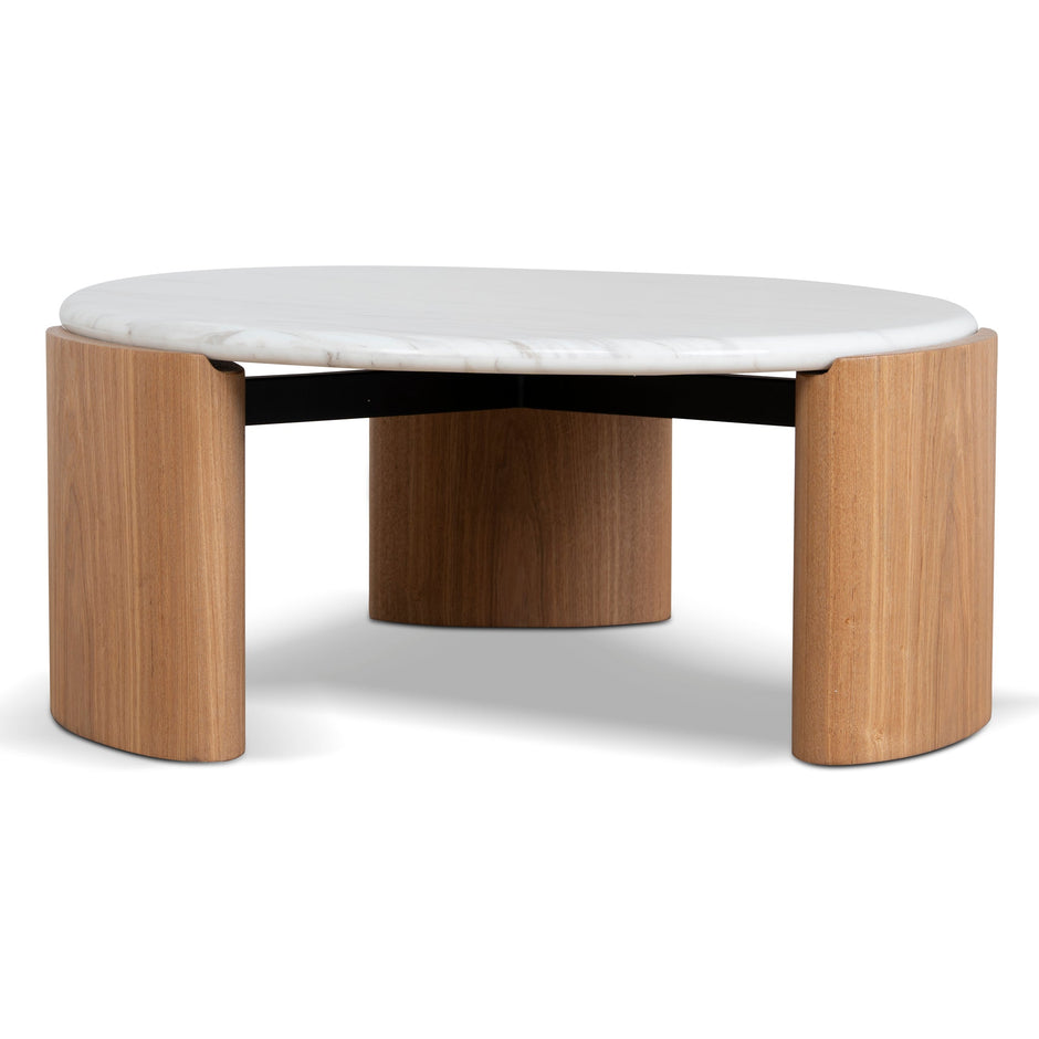 CST10318-NY Nested Carrara Marble Coffee Table - Natural