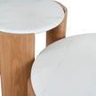 CST10318-NY Nested Carrara Marble Coffee Table - Natural