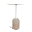 CST10319-NY 45cm Matte White Side Table - Travertine